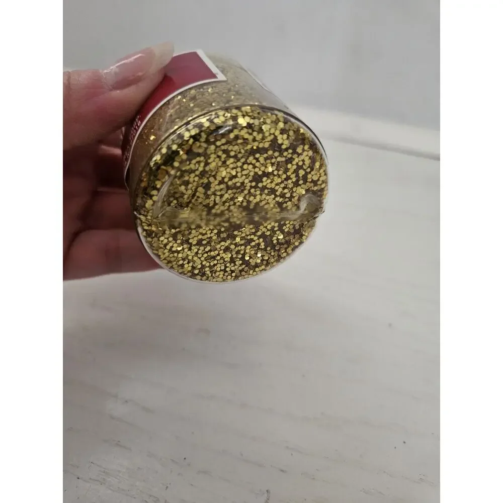 Vintage Glitter Glitterex‎ Corp 2oz Gold Made In USA Open 95% Full